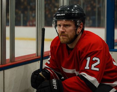 En utvisad spelare sitter i utvisningsbåset och tittar på när motståndarna får spela powerplay